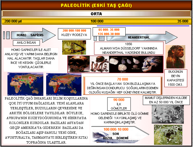 Paleolitik Dönem / Orta Taş Çağı
